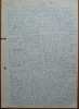 4 pagini de manuscris ale lui Edgar Papu