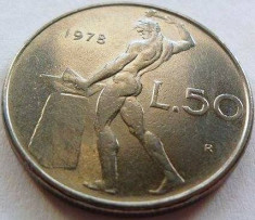 Moneda 50 Lire - ITALIA, anul 1978 *cod 1820 foto