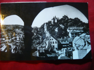 Ilustrata Sighisoara- Vedere din Turnul cu Ceas ,circulat 1969 foto
