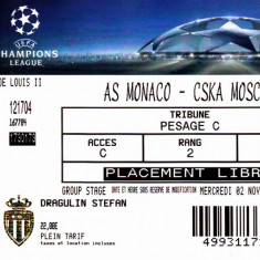Bilet meci fotbal AS MONACO - CSKA MOSCOVA 02.11.2016 Champions League