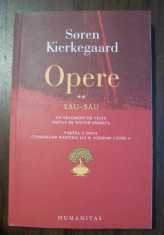 Kierkegaard OPERE vol. 2/ partea a ii-a Sau..., sau... foto