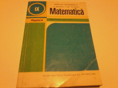 Manual algebra pentru clasa a IX a C. Nastasescu. C. Nita, Gh. Rizescu foto