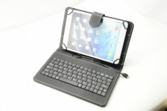 Husa cu Tastatura Tableta 8 inch Universala Black foto