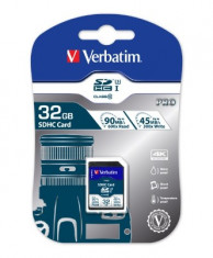 Card SDHC Verbatim 32GB Pro U3 foto