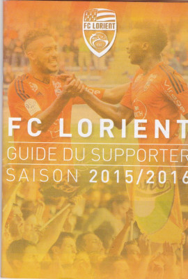 Program-brosura FC LORIENT sezon 2015/2016 (ghid suporter) foto