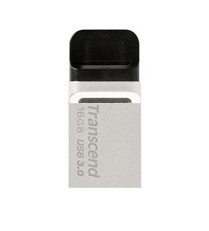 Stick USB 3.0/microUSB Transcend JetFlash 880 OTG 16GB Negru - Argintiu foto