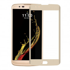 folie sticla 3D LG K10 protectie securizata curbata pe tot ecranul full GOLD foto