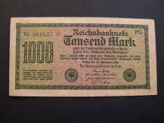 Germania 1000 mark 1922 septembrie 15 Berlin Vc361 foto