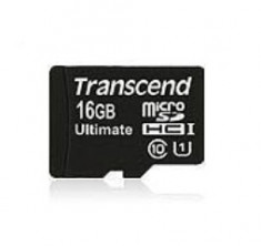 Card microSDHC Transcend 16GB Ultimate Class 10 UHS-I foto