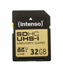 Card memorie SDHC Intenso 32GB Clasa 10 UHS-I Negru foto