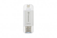 Stick Lightning/USB 3.1 Transcend JetDrive Go 300 128GB Alb foto