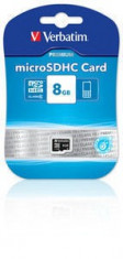 Card microSDHC Verbatim 8GB Class 10 foto