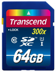 Card SDXC Transcend 64GB Class 10 UHS-I foto