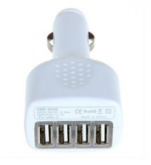 Incarcator AUTO usb cu 4 porturi de iesire foto