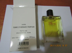 PARFUM TESTER TERRE D HERMES -- `100 ML ---SUPER PRET,SUPER CAL! foto