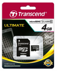 Card microSDHC Transcend 4GB Ultimate Class 10 foto