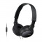 Casti cu banda si microfon Sony MDR-ZX110APB Negru