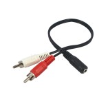 Adaptor audio 2 rca tata la jack 3,5 mama