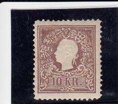 AUSTRIA 1866/70 , MI 14 , N. D. MNH foto