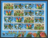 MALAWI 2009 WWF SPECII PROTEJATE PAPAGALI