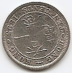 Hong Kong 10 Cents 1893 - Victoria, Argint 2.7 g/800, V9 , 18 mm KM-6,3 foto