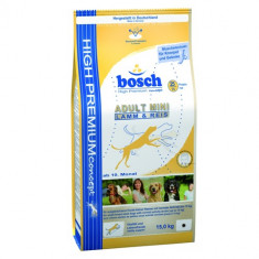 Pachet Bosch Adult Mini Miel si Orez 15 Kg + 3Kg + Galeata foto