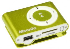 MSONIC MP3 player cu cititor de card, ca?ti, cablu miniUSB, aluminiu galben foto