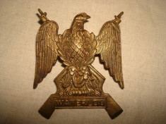 Emblema cascheta militara veche (armata, razboi) WATERLOO foto