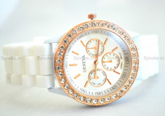 Ceas Geneva Fashion Diamonds white foto