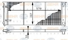 Radiator, racire motor VW GOLF Mk II 1.8 - HELLA 8MK 376 715-091 foto