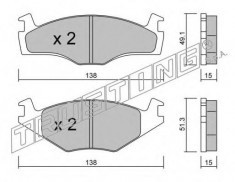 placute frana VW CARIBE I 1.6 GTI - TRUSTING 047.0 foto