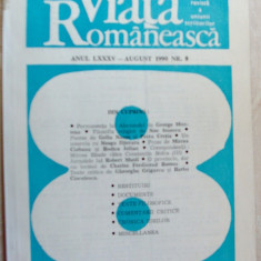 VIATA ROMANEASCA,8/1990: Poeme GELLU NAUM/MARIANA MARIN. Recenzie MALUL ALBASTRU