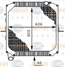 Radiator, racire motor IVECO P/PA 330-36 H - HELLA 8MK 376 709-651 foto