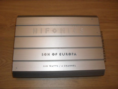 Amplificator auto Hifonics &amp;quot;Son of Europa&amp;quot; 350w, 4 canale. foto