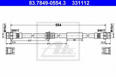 Furtun frana AUDI TT 45 TFSI - ATE 83.7849-0554.3 foto