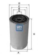 Filtru ulei RENAULT EXTRA caroserie 1.9 D - UFI 23.281.00 foto