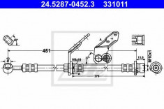 Furtun frana HONDA ACCORD Mk VII 1.8 i - ATE 24.5287-0452.3 foto