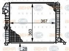 Radiator, racire motor VOLVO 480 E 1.7 - HELLA 8MK 376 720-471 foto