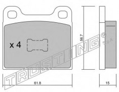 placute frana AUDI 50 1.1 - TRUSTING 011.0 foto