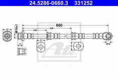 Furtun frana MITSUBISHI SHOGUN IV 3.2 DI-D 4WD - ATE 24.5286-0660.3 foto