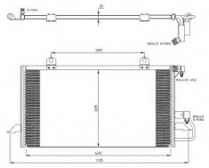 Condensator, climatizare AUDI 90 1.9 TD - NRF 35247 foto