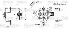 motor electric,ventilator RENAULT CLIO Mk II 1.4 16V - VALEO 698356 foto