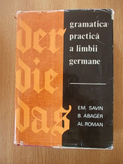 GRAMATICA PRACTICA A LIMBII GERMANE-SAVIN, ABAGER, ROMAN,CARTONATA,SUPRACOPERTA foto