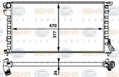 Radiator, racire motor PEUGEOT 306 hatchback 1.9 D - HELLA 8MK 376 717-631 foto