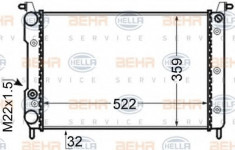 Radiator, racire motor FIAT PALIO 1.2 - HELLA 8MK 376 704-781 foto