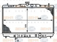 Radiator, racire motor HONDA PRELUDE Mk III 2.0 EX - HELLA 8MK 376 708-551 foto