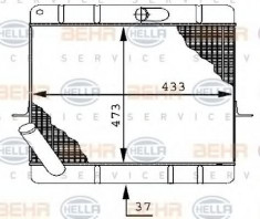 Radiator, racire motor - HELLA 8MK 376 709-181 foto