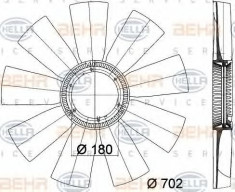 Paleta ventilator, racire motor RENAULT TRUCKS Magnum AE 420ti.18 - HELLA 8MV 376 757-781 foto