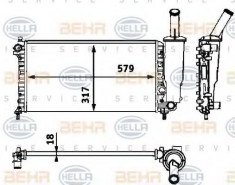 Radiator, racire motor FIAT PUNTO 1.2 60 - HELLA 8MK 376 718-581 foto