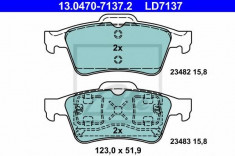 placute frana RENAULT MEGANE II limuzina 1.6 Hi-Flex - ATE 13.0470-7137.2 foto